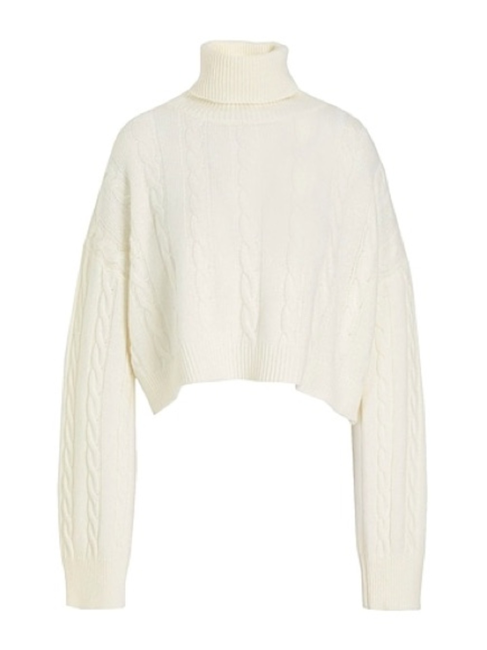 8 by YOOX Cable Knit Cropped Roll-Neck (T3)